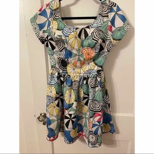 Eshakti beach umbrella fit and flair dress 8P